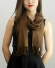 (image for) Solid Cashmere Feel Scarf Coffee
