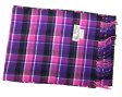 (image for) Woven Cashmere Feel Plaid Scarf Z21 Purple / Pink