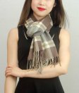 (image for) Woven Cashmere Feel Plaid Scarf Z23 Borwn