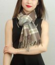 (image for) Woven Cashmere Feel Plaid Scarf Z23 Dark Grey