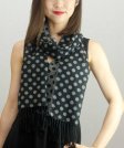 (image for) Dot Cashmere Feel Scarf Black / Grey