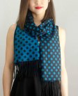 (image for) Dot Cashmere Feel Scarf Black / Blue