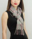 (image for) Woven Cashmere Feel Checker Scarf Z38 Grey/Pink