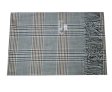 (image for) Woven Cashmere Feel Plaid Scarf Z42 Grey