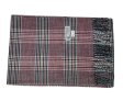 (image for) Woven Cashmere Feel Plaid Scarf Z42 Dark Red