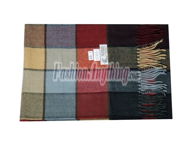 (image for) Woven Cashmere Feel Plaid Scarf Z46 Multi Color