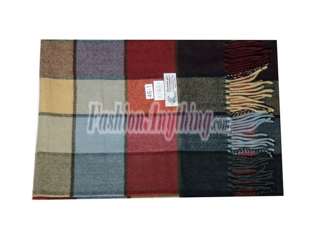 (image for) Woven Cashmere Feel Plaid Scarf Z46 Multi Color