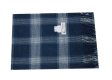 (image for) Woven Cashmere Feel Plaid Scarf Z46 Navy