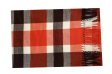 (image for) Woven Cashmere Feel Plaid Scarf Z50 Black/Red 
