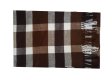 (image for) Woven Cashmere Feel Plaid Scarf Z50 Brown/White