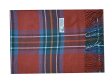 (image for) Woven Cashmere Feel Plaid Scarf Z51 Dark Red