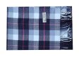 (image for) Woven Cashmere Feel Plaid Scarf Z51 Navy/Grey