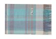 (image for) Woven Cashmere Feel Plaid Scarf Z52 Light Teal/Grey