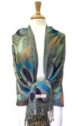 (image for) Colored Paisley Scarf Purple / Blue