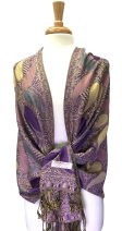 (image for) Colored Paisley Scarf Purple