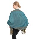 (image for) Border Patterned Pashmina label Turquoise