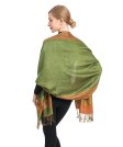 (image for) Border Patterned Pashmina label Grass Green