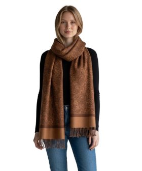 Paisley Jacquard Pashmina Dark Cholocate