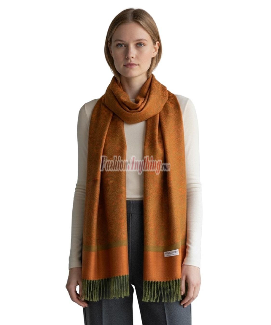 (image for) Paisley Jacquard Pashmina Gold