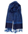 (image for) Paisley Jacquard Pashmina Deep Blue/Black