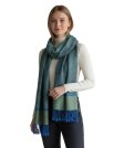 (image for) Paisley Jacquard Pashmina Blue/Green