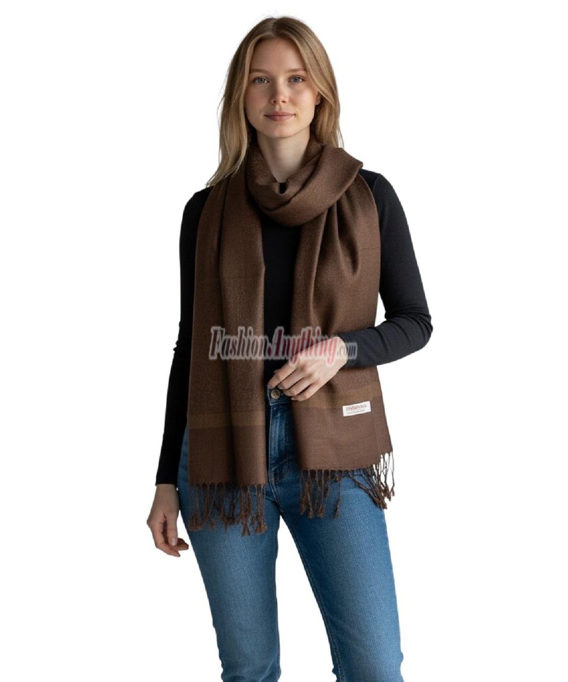 (image for) Paisley Jacquard Pashmina Brown