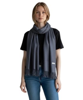 Paisley Jacquard Pashmina Dark Steel