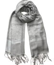 (image for) Paisley Jacquard Pashmina Grey