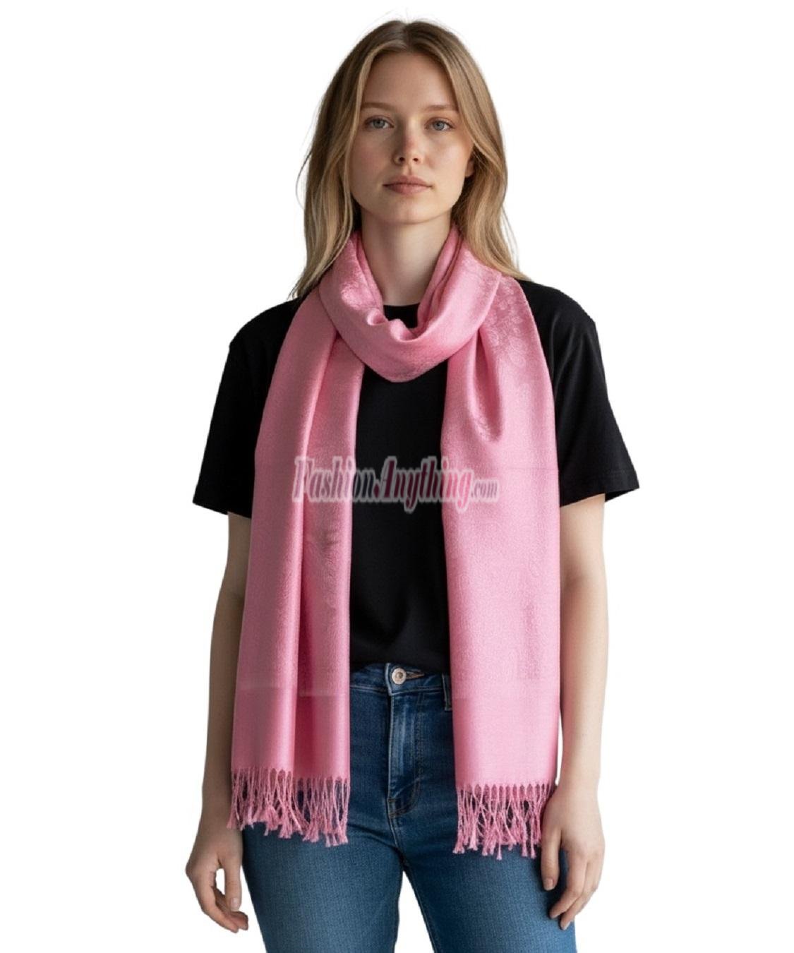 (image for) Paisley Jacquard Pashmina Medium Pink