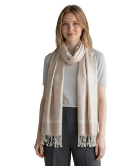 Paisley Jacquard Pashmina Baby Pink