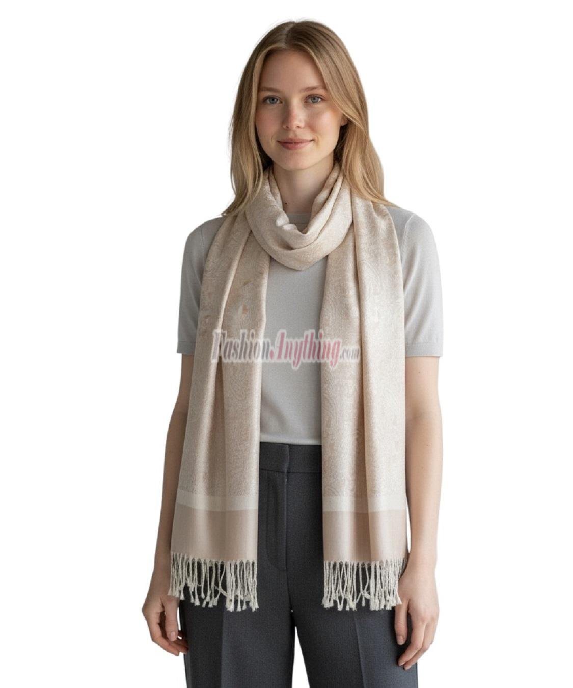 (image for) Paisley Jacquard Pashmina Baby Pink