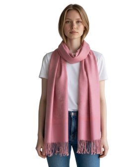 Paisley Jacquard Pashmina Palevioletred