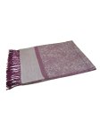 (image for) Paisley Jacquard Pashmina Plum w/ Grey