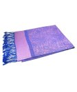 (image for) Paisley Jacquard Pashmina Blue Pink