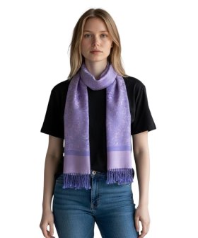 Paisley Jacquard Pashmina Blue Pink