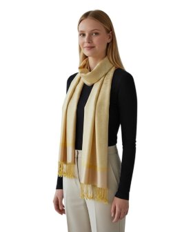 Paisley Jacquard Pashmina Light Yellow