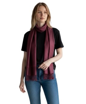 Paisley Jacquard Pashmina Dark Burgundy
