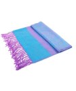 (image for) Paisley Jacquard Pashmina Cyan Purple
