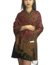 (image for) Jacquard Paisley Pashmina 2-Ply Burgundy