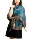 (image for) Jacquard Paisley Pashmina 2-Ply Teal