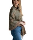 (image for) Jacquard Paisley Pashmina 2-Ply Light Olive