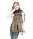 (image for) Big Paisley Thicker Pashmina Black