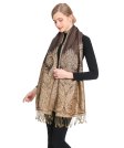 (image for) Big Paisley Thicker Pashmina Rust Brown