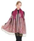 (image for) Big Paisley Thicker Pashmina Fuchsia