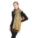 (image for) Big Paisley Thicker Pashmina Olive