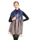 (image for) Big Paisley Thicker Pashmina Blue