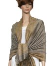 (image for) Border Patterned Pashmina Pale Goldenrod