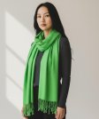 (image for) Silky Soft Solid Pashmina Scarf Emerald Green