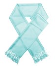 (image for) Silky Soft Solid Pashmina Scarf Aqua