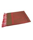 (image for) Paisley Jacquard Pashmina Brown w/ Dark Red